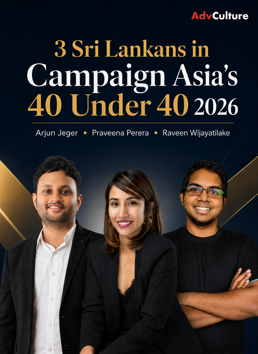 Three Sri Lankans Named Among Campaign Asia’s 40 Under 40 2026