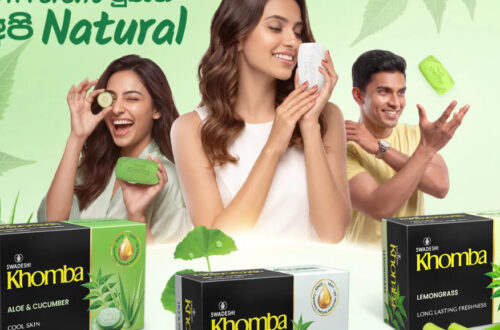 Swadeshi Khomba’s Lily and Gotukola, Lemongrass, and Aloe and Cucumber product variants.